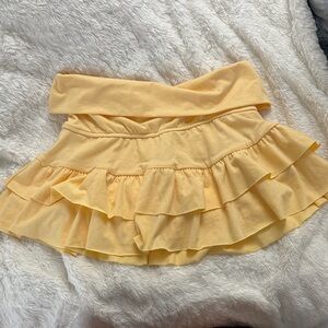 Yellow Ruffled Skirt